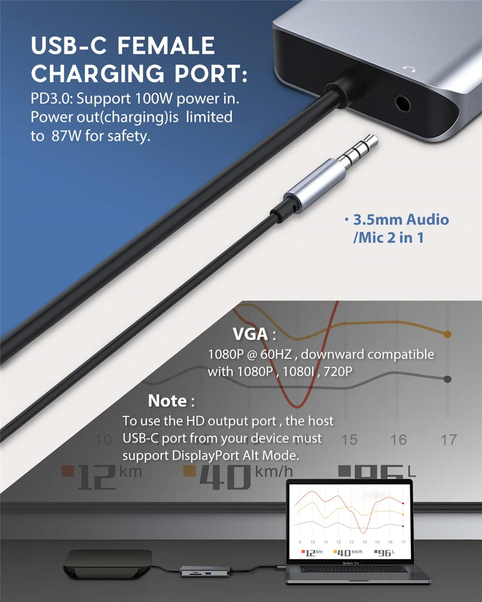 2020 USB концентраторы 10 в 1 C концентратор с 4K HDMI 3 0 порт SD/TF кардридер VGA RJ45 Gigabit Ethernet