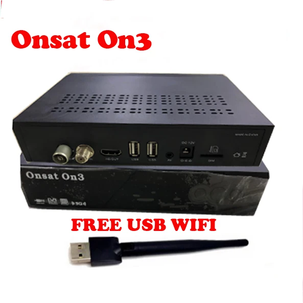 Onsat On3 DVB-S2/T2 комбо mepg4 gprs powervu autoroll декодер с Tcam кода открыть 16E MYTV& 22 W каналы Onsat3 с поддержкой Wi-Fi