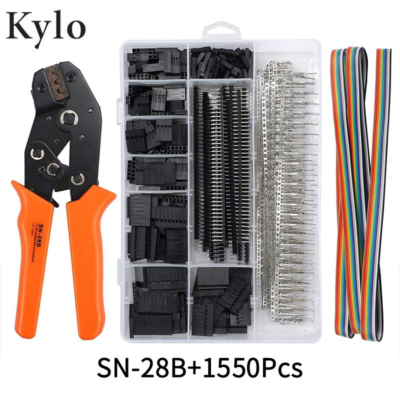 SN-28B 1550PCS dupont обжимной инструмент плоскогубцы клемма наконечник обжимной провод ручной инструмент клеммы зажим клещи обжимные