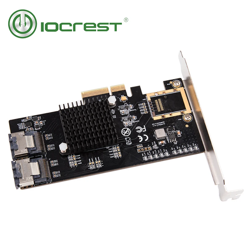 Внутренний порт IOCREST PCIe на 8 s SATA 6g с картой SFF8087 кабелем Mini SAS/SATA PCI Express ssd портами