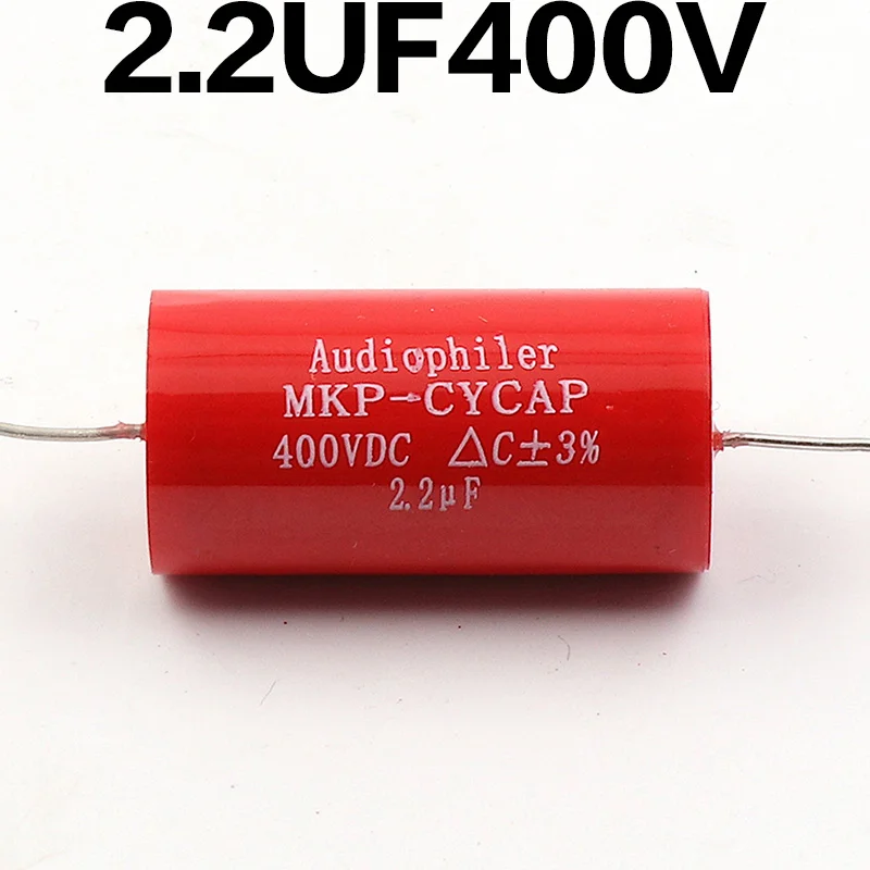 2.2UF-400V PAPRI 10 шт. Audiophiler Осевая MKP Аудио Класс конденсатор с алюминиевой крышкой, 0,47-25 мкФ 400VDC для HIFI DIY частоты постоянной ёмкости, универсальный конденсатор гитарный усилитель - Цвет: 2.2UF-400V