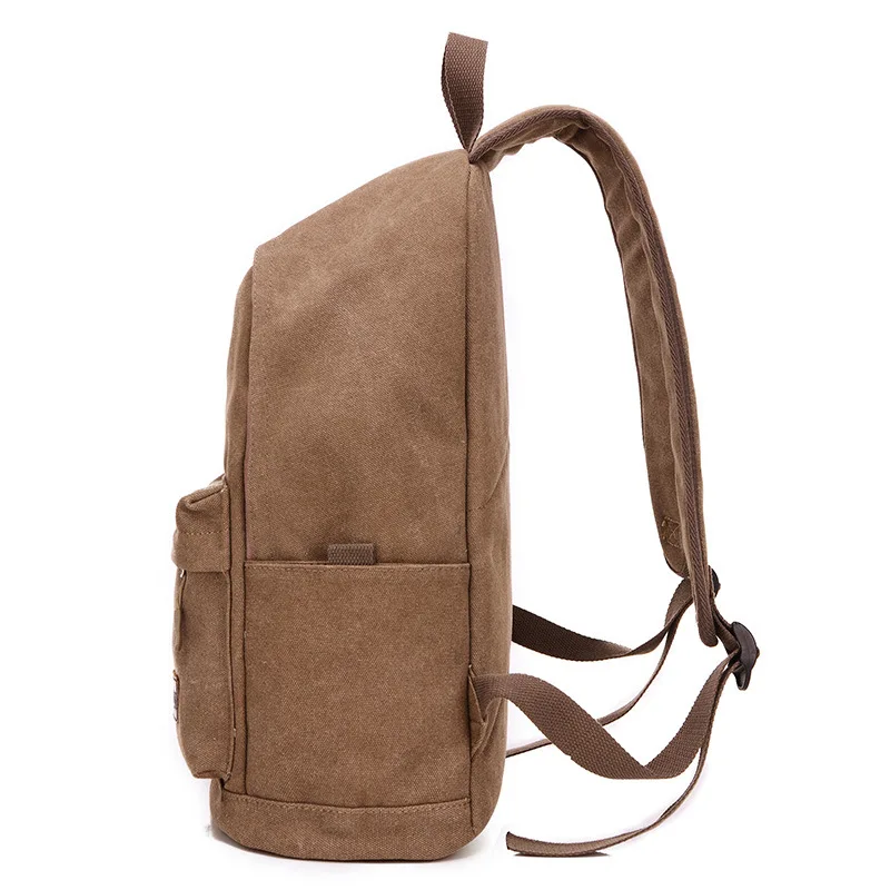 2018 Холстинный винтажный простый школьный рюкзак подростков Рюкзак для мужчин /