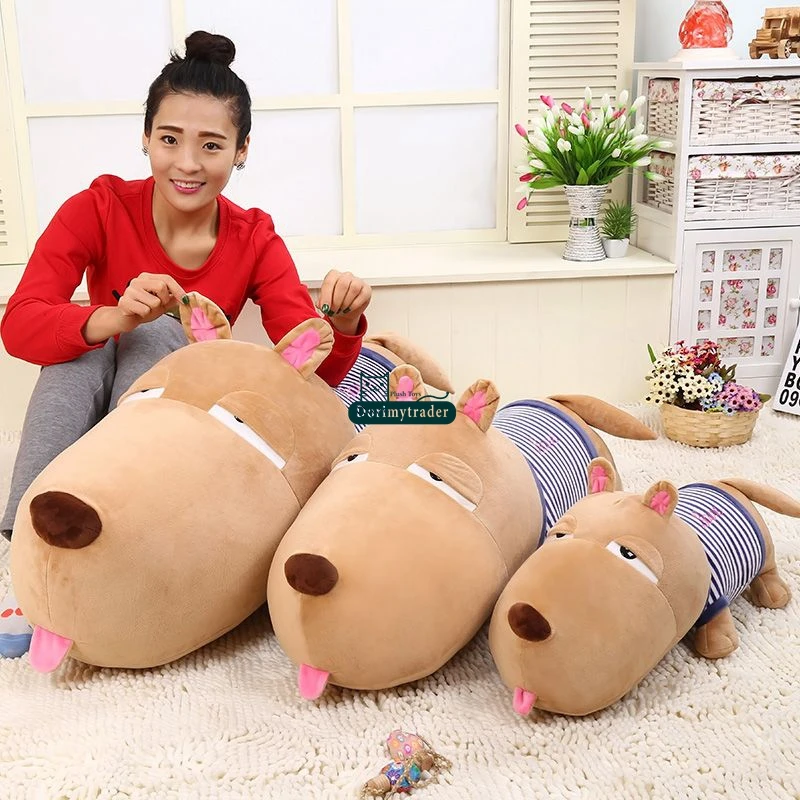 barato Deitado Dorimytrader 100 Cm Jumbo Mole Animal Cão 39 ''Cães Bonitos Dos Desenhos Animados De Pelúcia Travesseiro Brinquedo De Pelúcia Crianças Boneca Jogo Presente Do Bebê DY61473