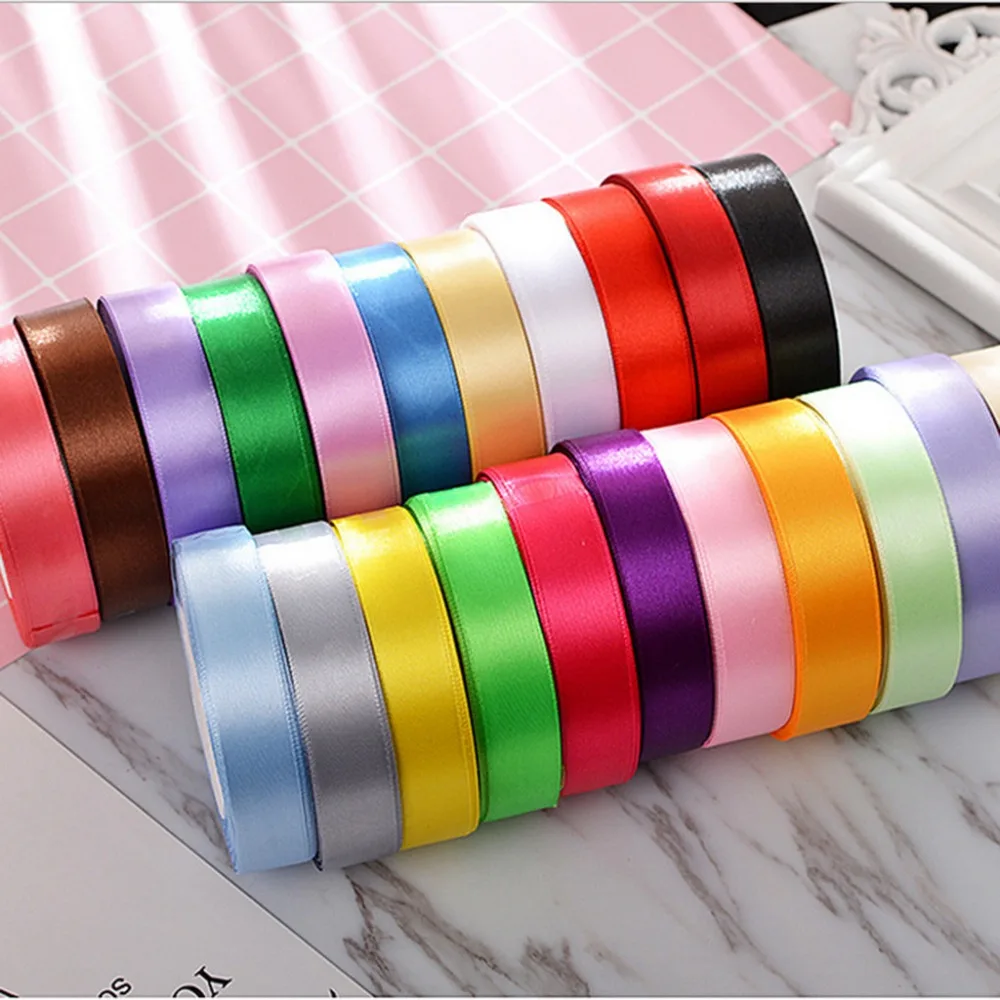 (25 ярдов/рулон) атласная лента оптовая продажа подарочная упаковка