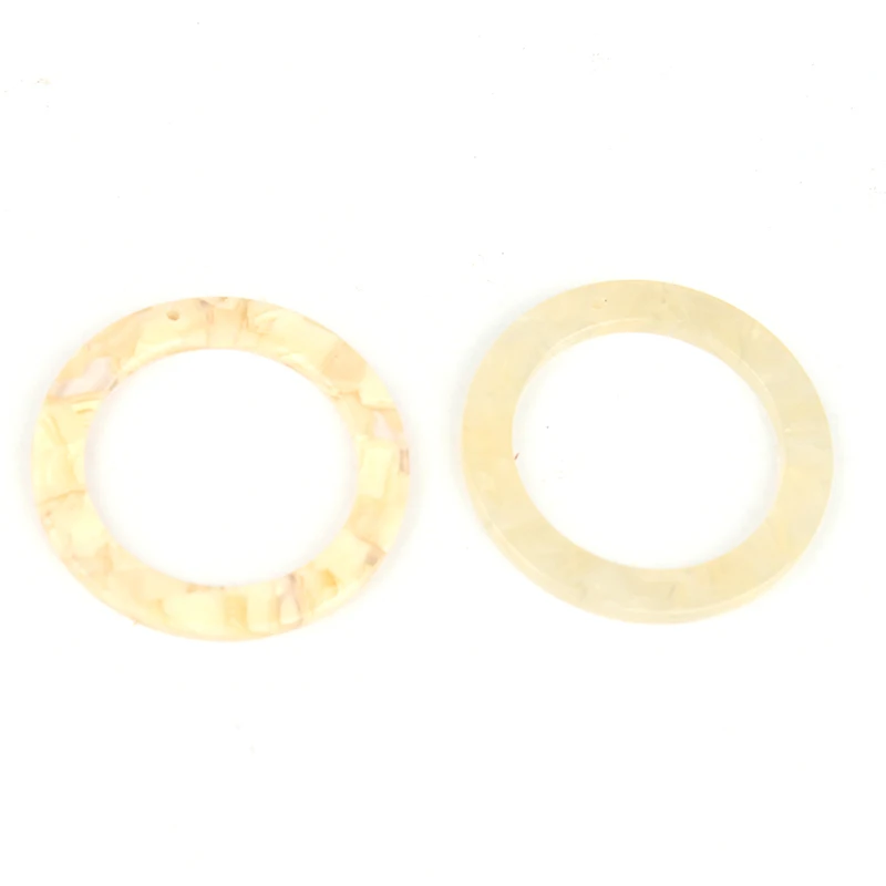 

6pcs/lot Acetic Acid Resin Charms Pendant Hollow Round Circle Charms For DIY Earrings Jewelry Making Finding Accessories