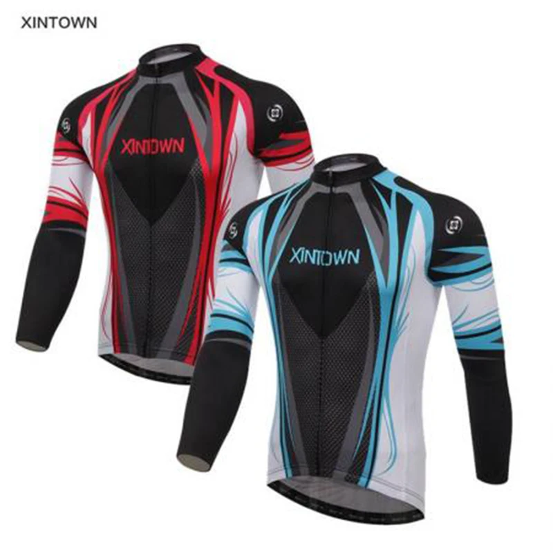 

Велосипедная куртка XINTOWN Team с длинным рукавом, Мужская велосипедная уличная футболка для велоспорта