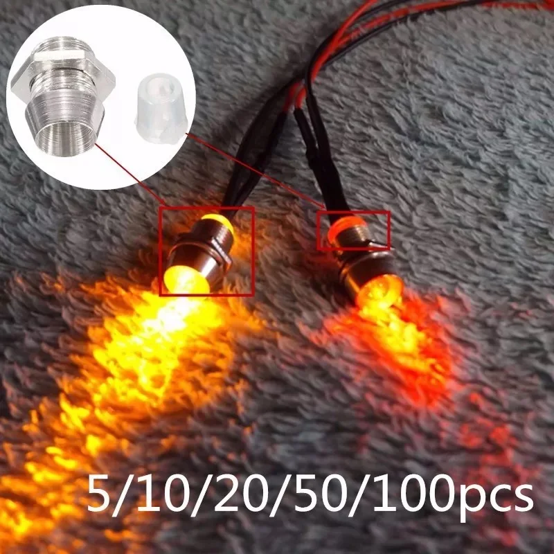 Новый 3 мм светодиодный держатель лампы круглый хромированный ободок излучающий