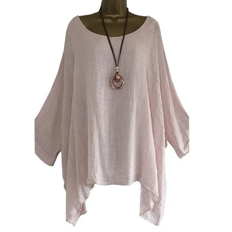 Повседневная Женская блузка с вырезом лодочкой рукав летучая мышь свободный