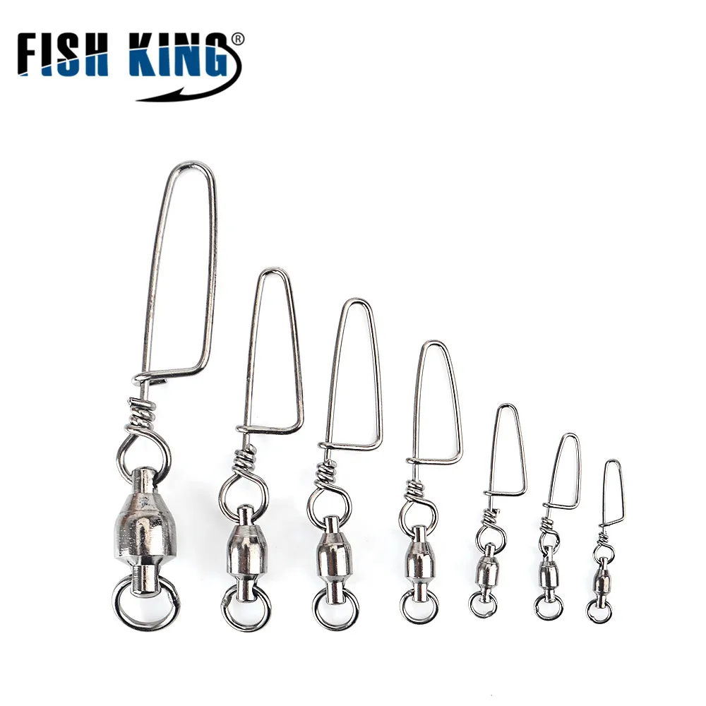 Рыбий король 1 упаковка # 10 шариковый подшипник рыболовный шарнир с берегом вид