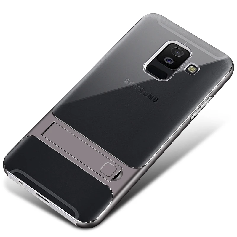 Гибридный чехол для samsung Galaxy A6 A6Plus роскошный мягкий силикон+ PC с подставкой защитная задняя крышка для samsung a6 plus - Цвет: style 01