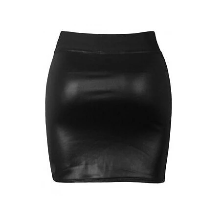 New Fashion Women Sexy Black PU Leather Bodycon Pencil High Waist Causal Mini Skirt | Женская одежда