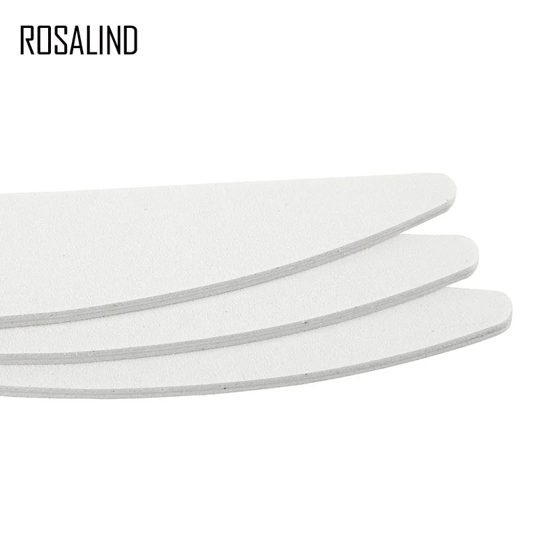 ROSALIND 10 шт./лот белый пилочка для ногтей буферный Профессиональный Маникюрный