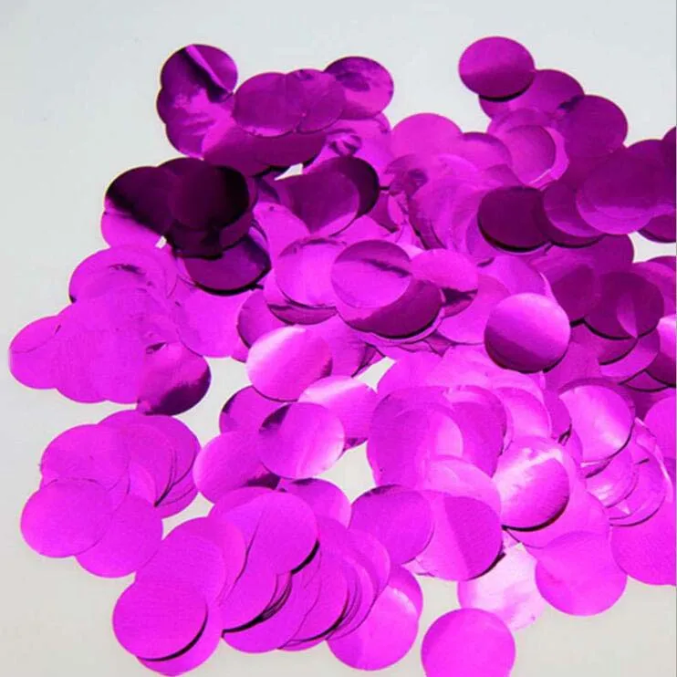 Rose Red 1/1.5/2.5cm 10g/lot PET throwing film Mini Confetti Dots Filled Balloons event party decorations wedding& engagement supplies - Цвет: Rose Red