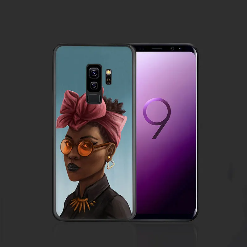 Мягкий ТПУ чехол для телефона Queen Afro Melanin Poppin black girl Galaxy M10 M20 M30 S6 S7 Edge S8 S9 S10 S10e Plus Note 10