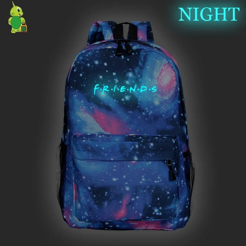 Рюкзак для друзей Mochila, повседневные дорожные сумки для женщин и мужчин, рюкзак для ноутбука, светящиеся школьные сумки для подростков, мальчиков и девочек, детский рюкзак для книг