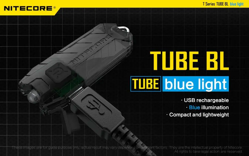 1 шт. Nitecore tube BL/BUBE GL/tube RL/UV перезаряжаемая USB трубка брелок свет|Фонарики и