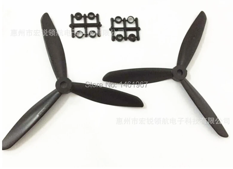 H&eacute;lice de pl&aacute;stico para cuadric&oacute;ptero de control remoto, h&eacute;lice de 3 aspas CW CCW de 6045, 6x4,5 pulgadas, promoci&oacute;n al por mayor, 10 pares (20 uds)-0