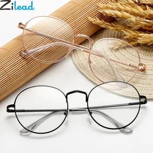 Zilead Metal Oval Finished Myopia Glasses For Women&Men Shortsighted Prescription Eyeglasses Nearsig