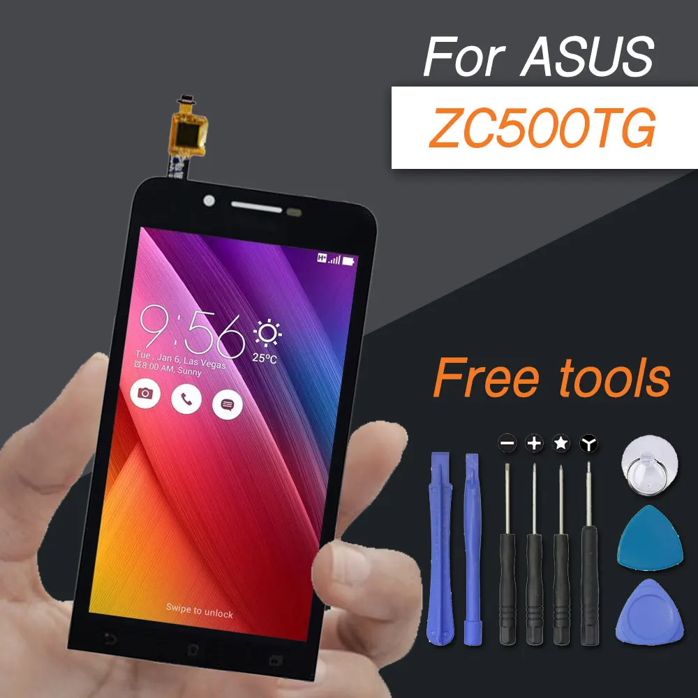 Высококачественный ЖК-дисплей для asus zenfone GO zc500tg дисплей с сенсорным экраном в