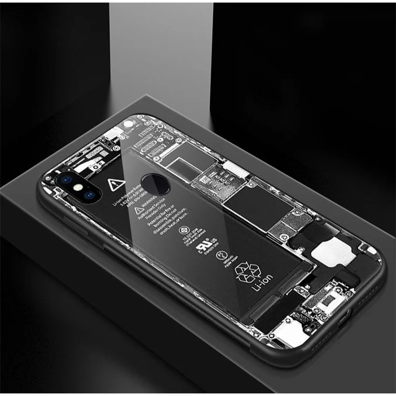 Explorer Стеклянный чехол GFAITH для Xiao mi Red mi note 7, чехол из закаленного стекла, силиконовый защитный чехол Xiaomi mi 9 mi 8 A2 Lite Note 6 5 - Цвет: Explorer