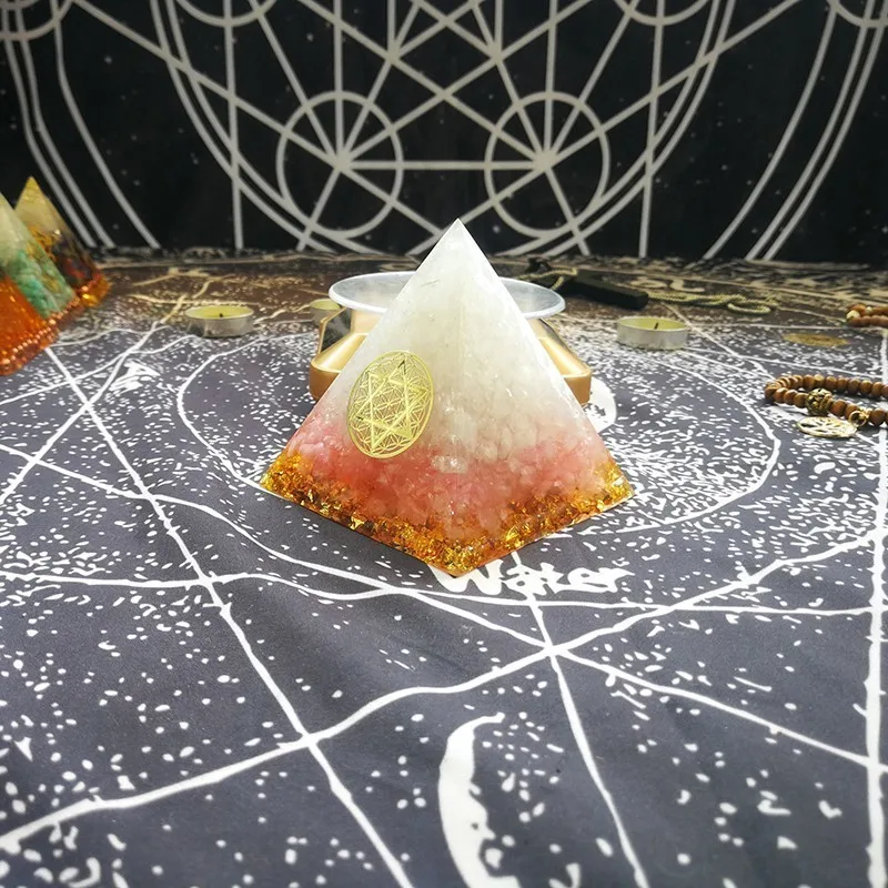 Оргонит энергия Пирамида Анахата Чакра Ариэль белый кристалл порошок