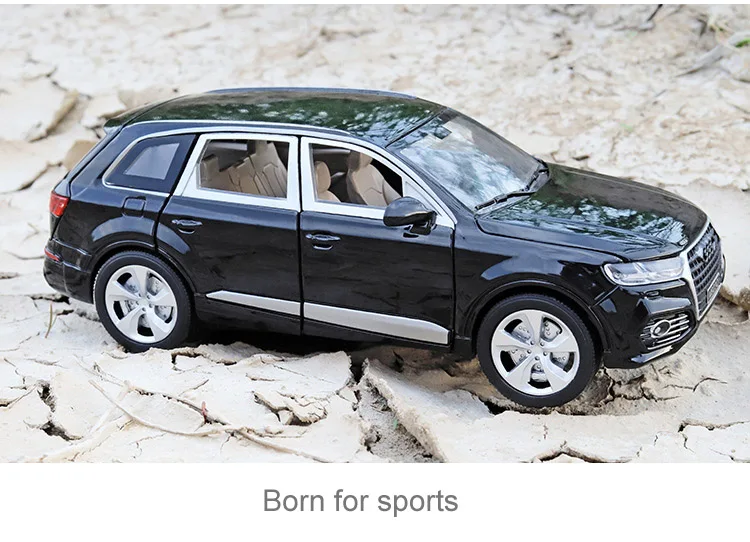 1/24 AUDI Q7 литая металлическая модель автомобиля литая под давлением игрушки для детей Коллекция с 6 открытыми литыми автомобилями оттягивающийся автомобиль Детский подарок