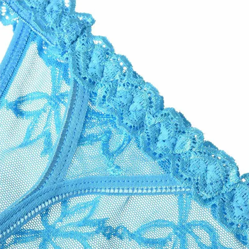 

Sexy Women Exposed Buttocks G-String Transparent underwear Floral Lace Low Waist G-String Chic