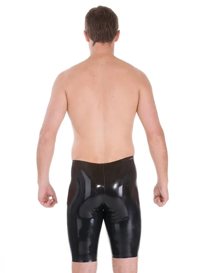 

Black Latex Rubber Cycle Shorts Latex Rubber Men's Breeches