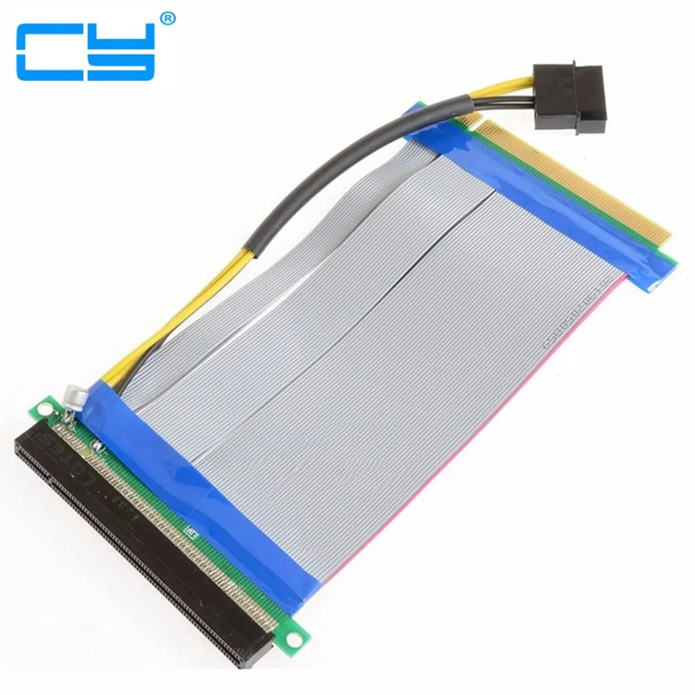 Расширитель Райзера PCI E x16 pcie pci Express 16X к 16x с адаптером питания Molex IDE и ленточным