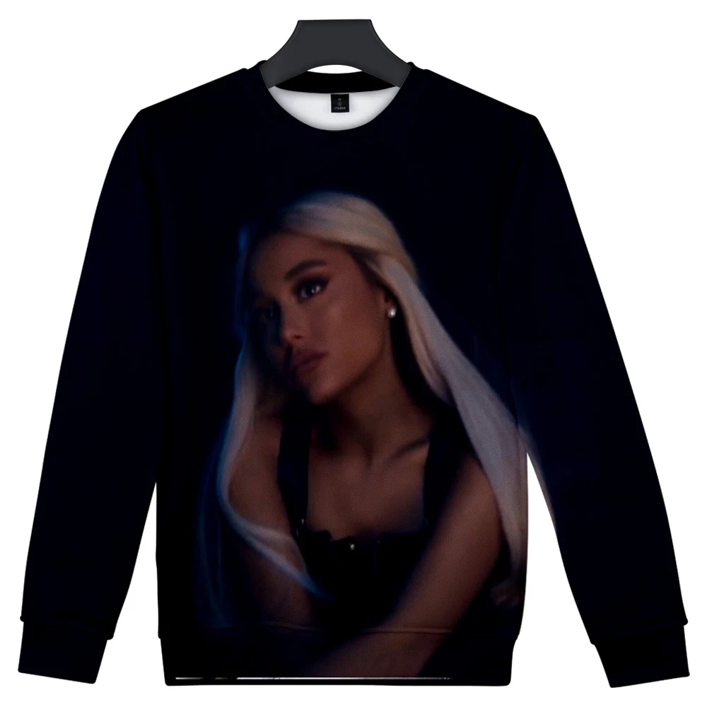 Ariana Grande 3D печатных o-образным вырезом толстовки для женщин/мужчин мода длинный рукав толстовка Прибытие Повседневная Уличная одежда kpop