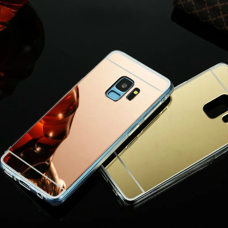 Ультратонкий зеркальный ТПУ чехол для Samsung Galaxy A3 A5 A7 J3 J5 J7 J1 2016 2017 S9 S8 Plus S6 S7 Edge Grand