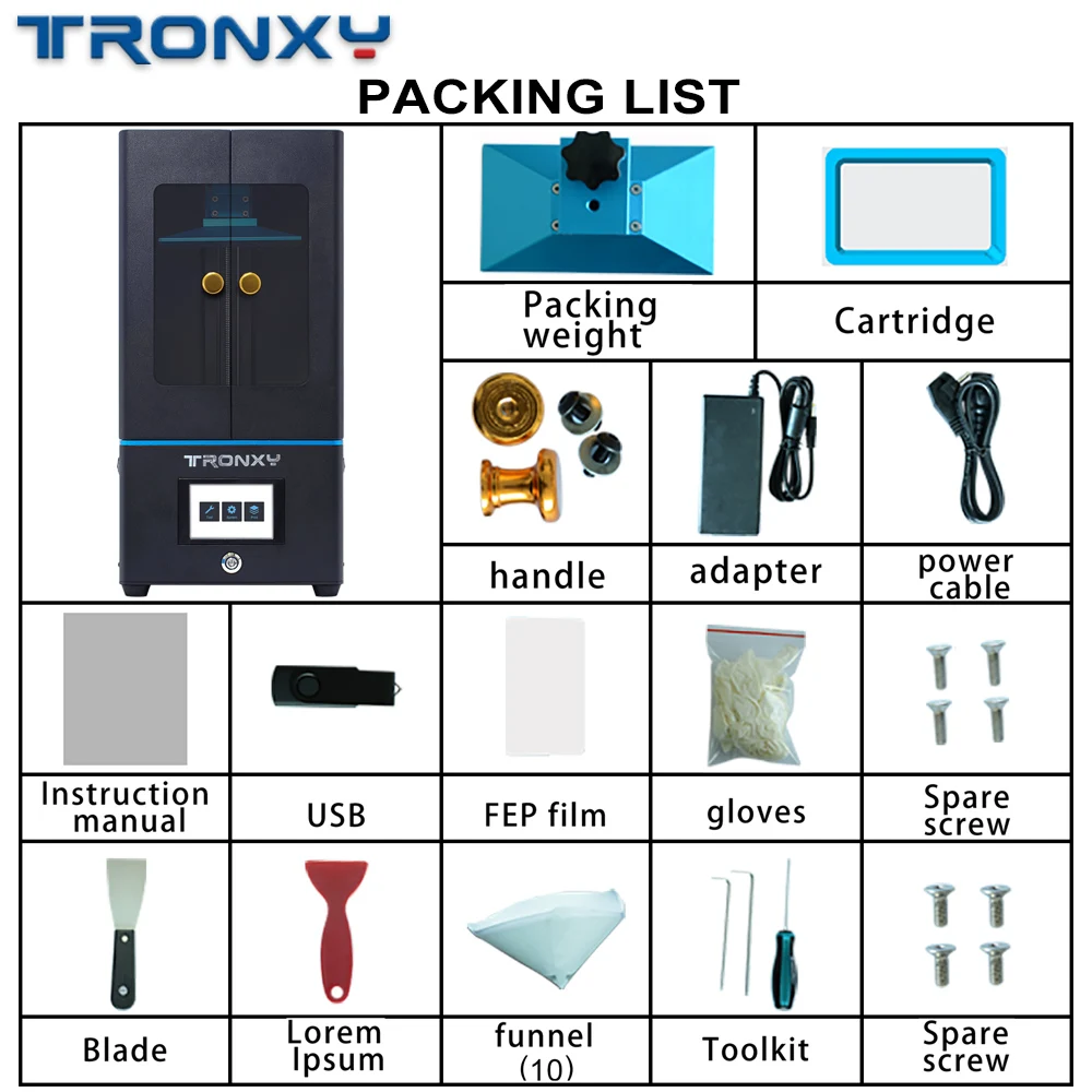 Tronxy Новый lcd 3d принтер УФ светильник из смолы Cure DLP/lcd с 3 5 дюймовым сенсорным