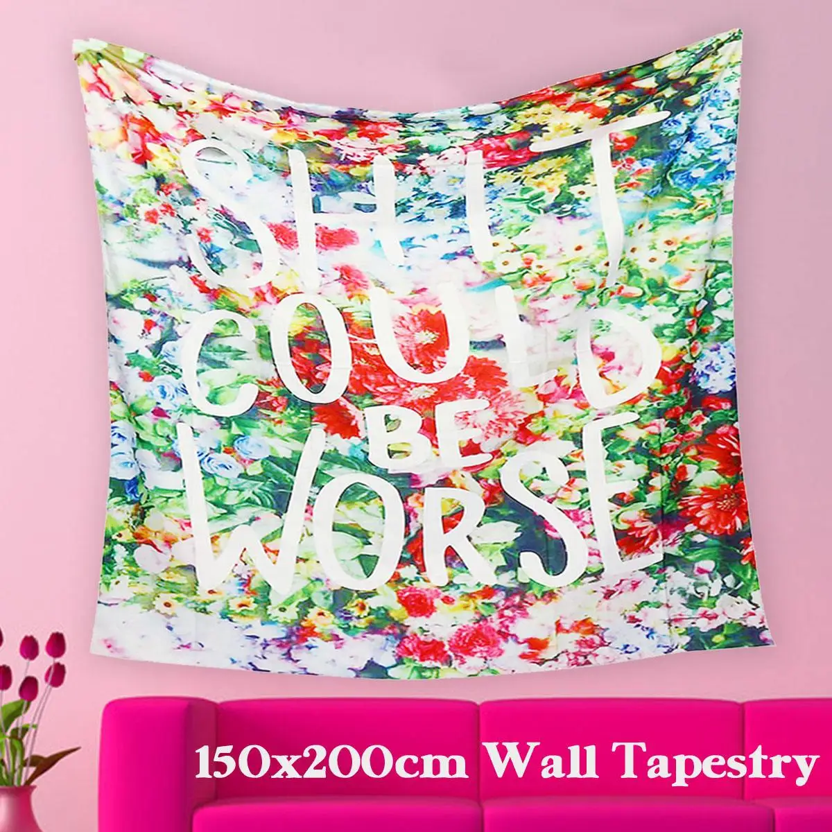 

150x210/130x150cm Colorful Flower Rose Flower Wall Hanging Tapestry Spring Fashion Bohemia Tapestry