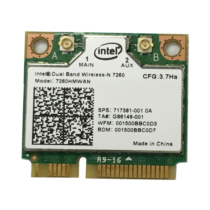 6DB антенны Intel Dual Band Wireless AN 7260 7260AN 7260HMWAN 2 4 & 5G 300M BT4.0 PCI E 1X PCIe WiFi беспроводная карта