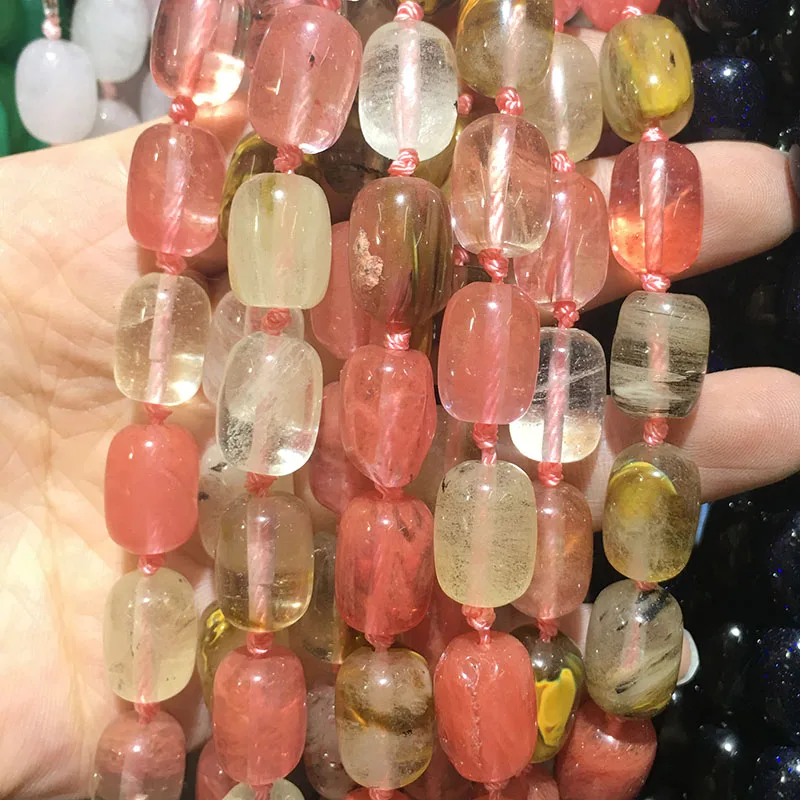 Watermelon Red Stone Натуральный камень ожерелье тигр ожерелье глаза ожерелье с кварцевым камнем 21 цвет на выбор 10x14 мм 18 дюймов - Окраска металла: Watermelon Red Stone
