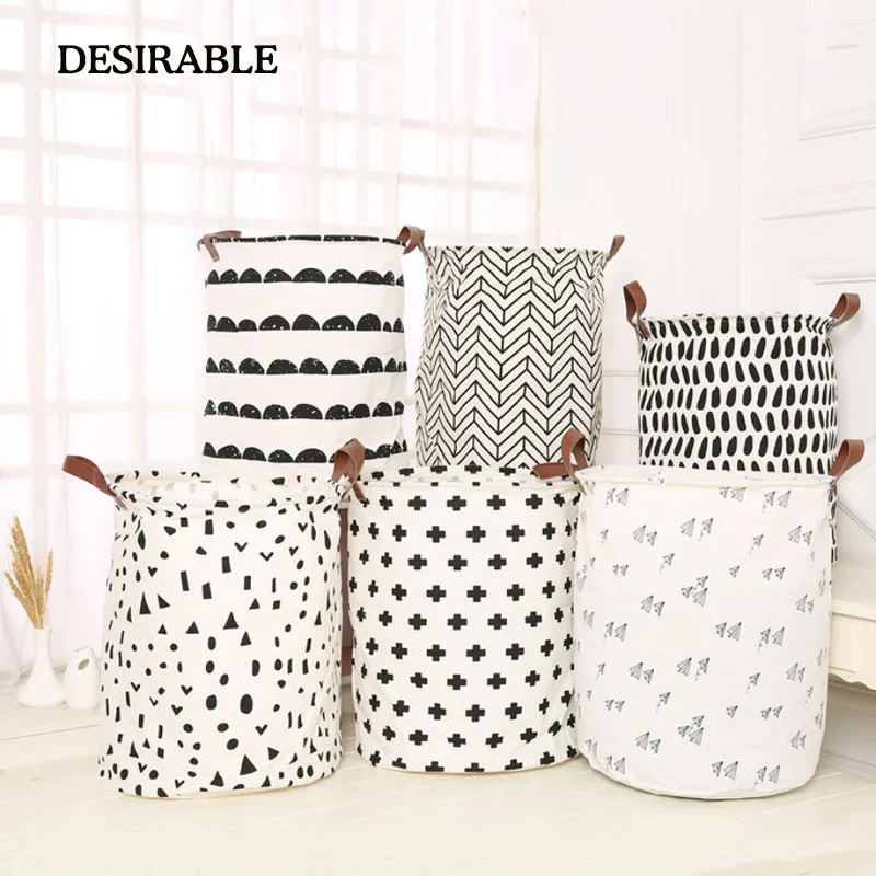 Холщовая Сумка ведро INS в популярном стиле для хранения детских игрушек