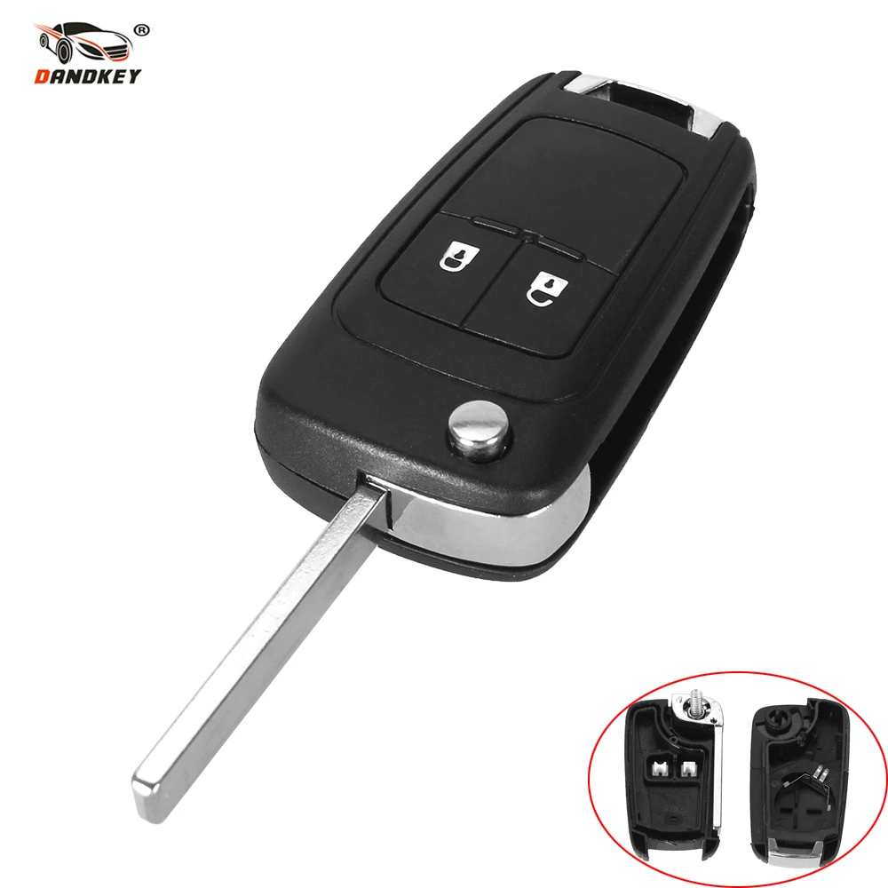 DANDKEY 2 кнопки раскладной дистанционный чехол для ключей Vauxhall Opel Insignia Astra J с