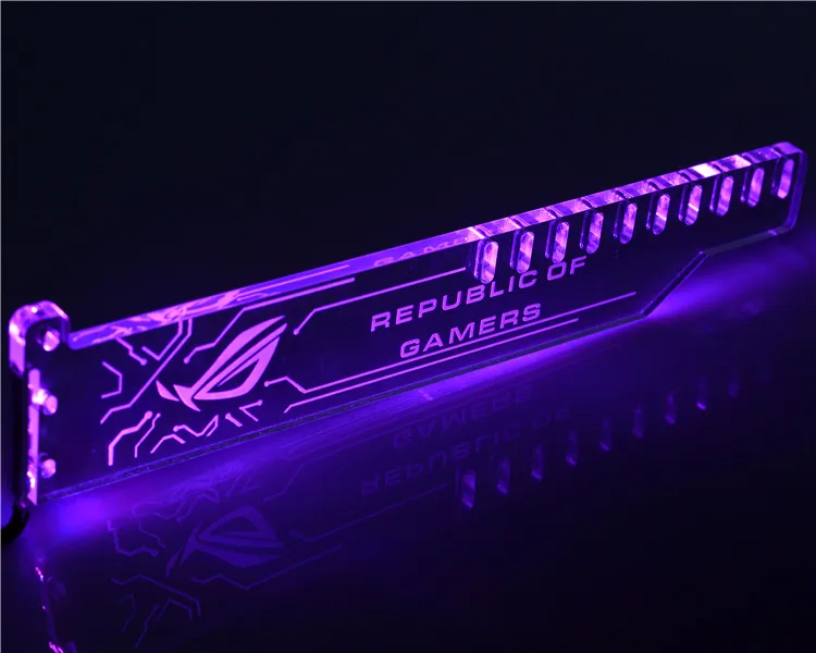 Анти-изгиб видеокарты Поддержка Рамка графика компаньон светящийся держатель