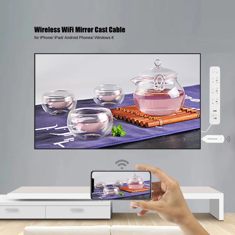 Беспроводной HDMI ТВ адаптер для MHL к Кабель беспроводной Wi Fi зеркальный литой