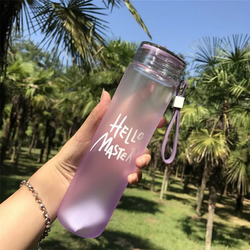 Матовые портативные бутылки для воды стеклянная Спортивная бутылка bpa