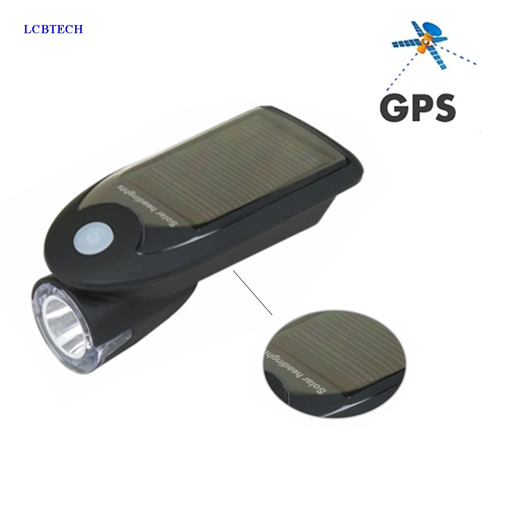 Оригинальный велосипед солнечной GSM gps трекер локатор светодио дный фар