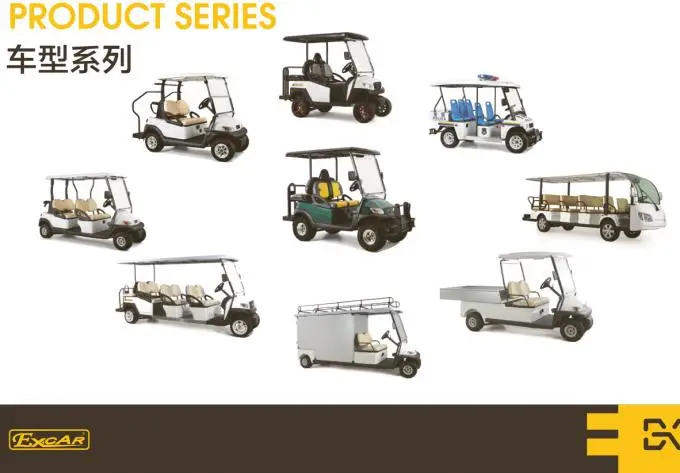 Excar CE approved 6 seat Electric golf car 48V Trojan battery buggy | Автомобили и мотоциклы