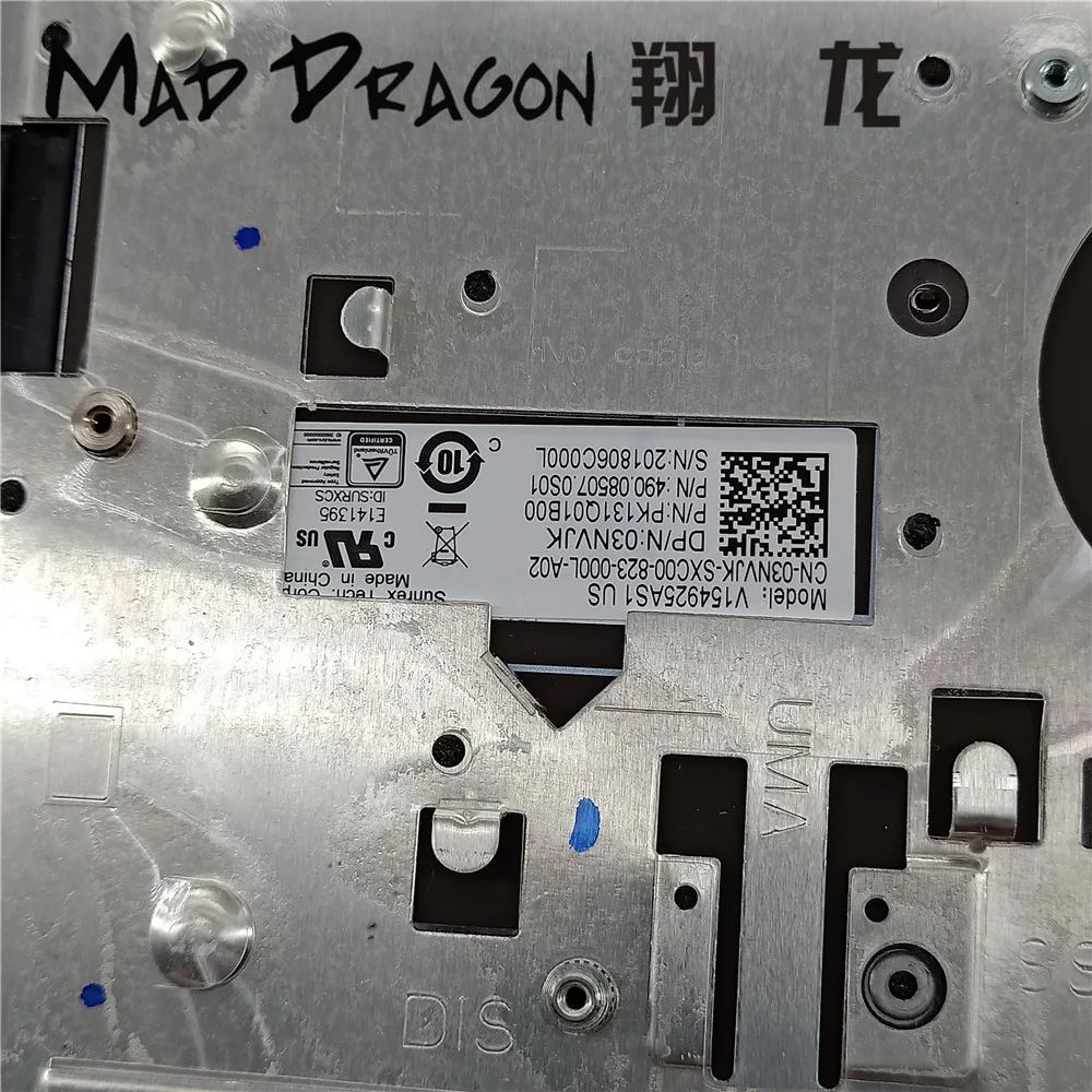 Бренд MAD DRAGON, ноутбук, новая клавиатура с подсветкой для Dell Vostro 15 5568 V5568 0FCN57 0GGVTH 01WRWC 1WRWC