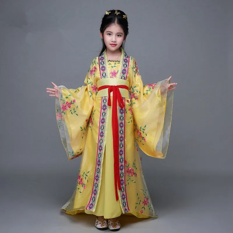 Фото Традиционный китайский костюм для детей сказочное танцевальное платье девочек