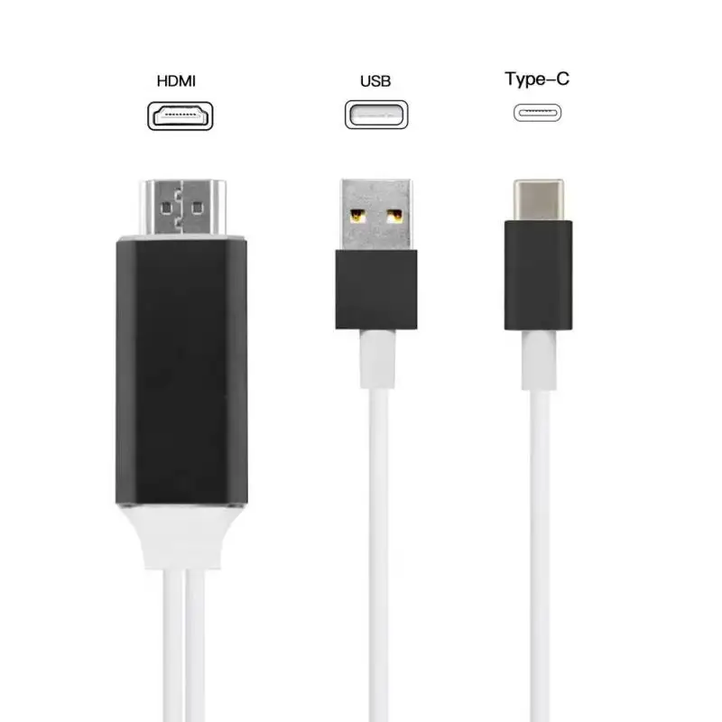 Кабель-адаптер USB Type-C на HDMI 4K с портом для зарядки MHL поддержкой Samsung Galaxy S8/S8 + MacBook Pro