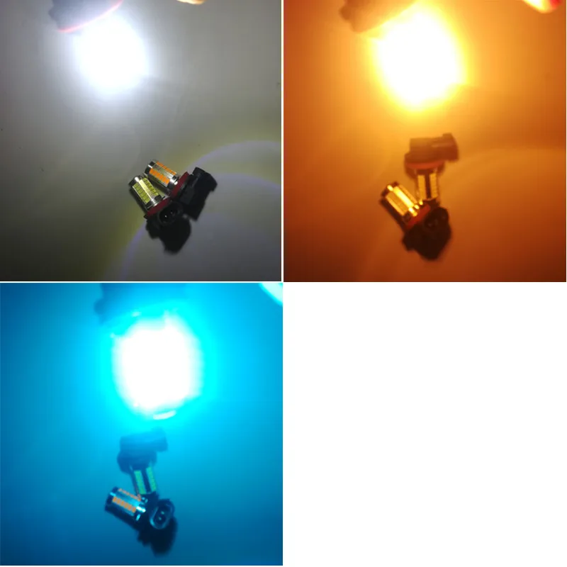 1 шт. автомобильная светодиодная лампа H4 H7 H8 H11 9005 9006 P13W H16 33SMD 6000K с линзой