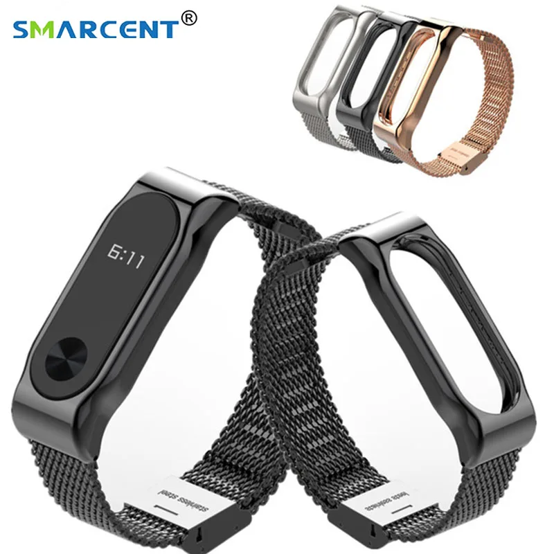 Металлические ремешки для оригинального браслета Xiaomi Mi Band 2 из нержавеющей стали