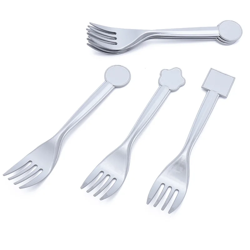 fork 6pcs QWWSS детский набор для дня рождения, хит, Серебряная Русалка, принадлежности для тематической вечеринки, праздничные, вечерние, сделай сам, декоративные игрушки - Цвет: fork 6pcs