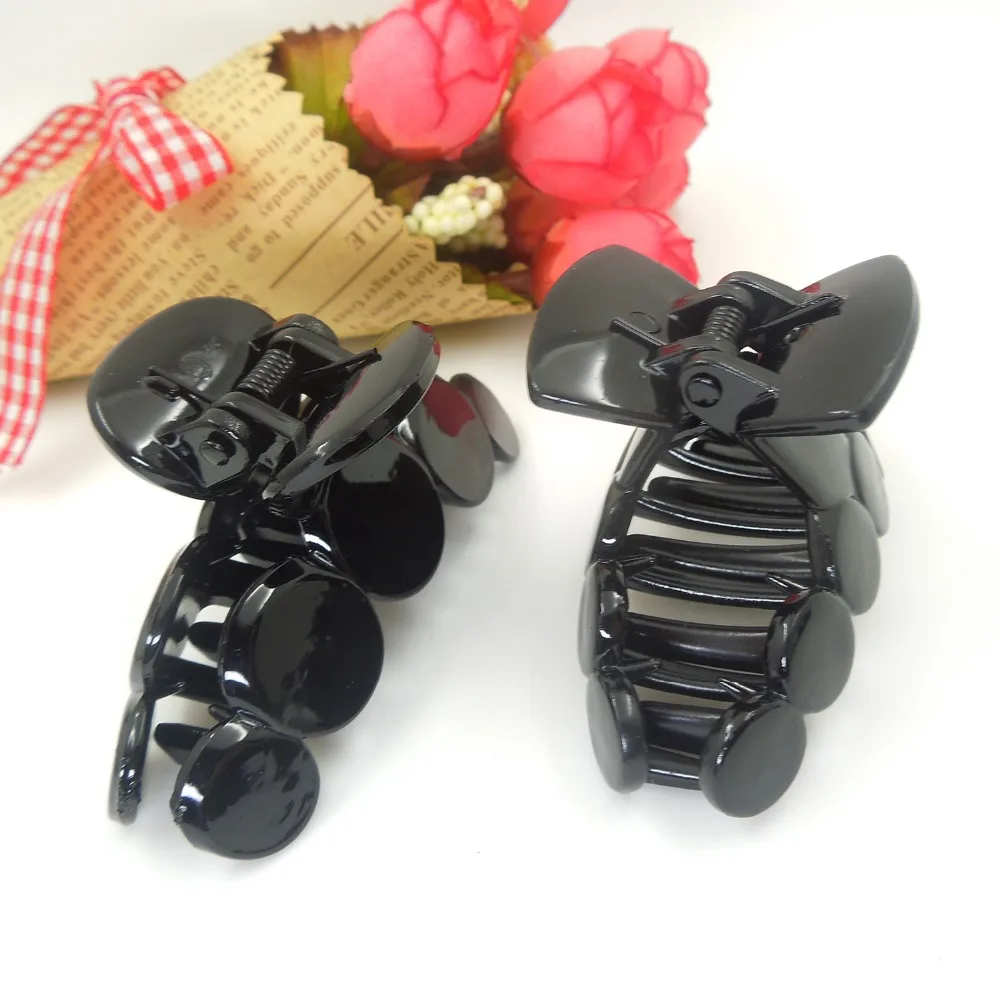 10pcs/lot High-quality Hair Clip Fashion Plastic Claw Black Color accessories for Women Simple Diy Crab Clamp | Украшения и