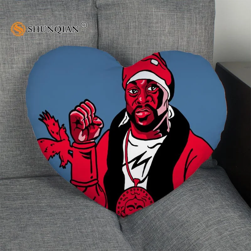 Изготовленный на заказ Наволочка wu tang сердце Форма Подушка молнии крышка лучший